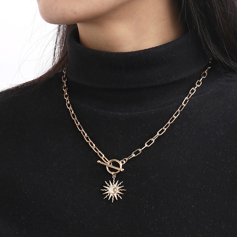 Celestial Sun, Moon & Stars 18K Gold Plated Necklace