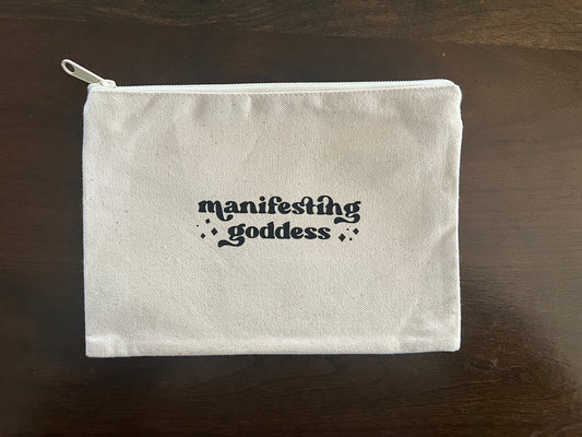 Manifesting Goddess Canvas Zippered Pouch