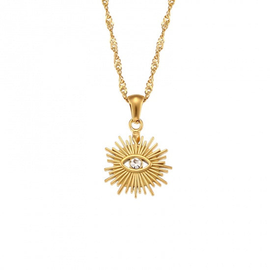 Radiant Eye Gold Pendant